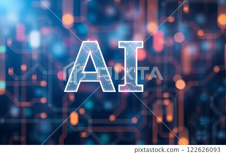 Ai technology abstract background. Ai technology abstract background. 122626093