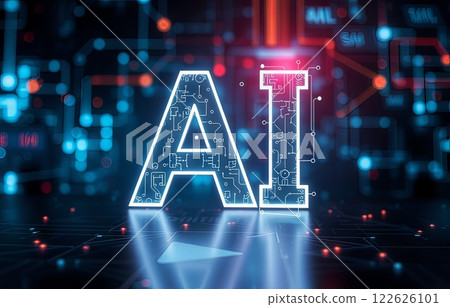 Ai technology abstract background. 122626101