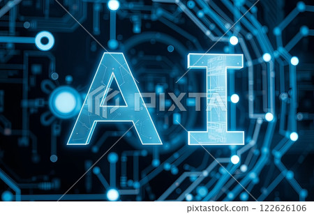 Ai technology abstract background. Ai technology abstract background. 122626106
