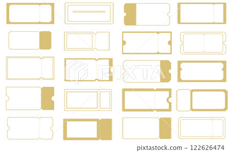 Ticket decoration frame material collection Ticket decoration frame material collection 122626474