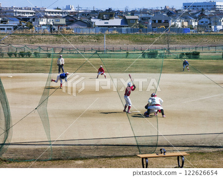Ground netting/baseball field 122626654