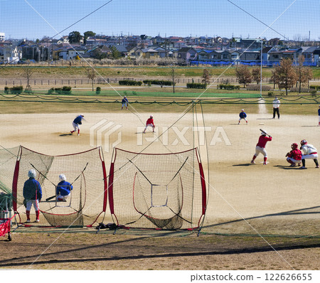 Ground netting/baseball field 122626655