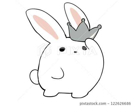 Rabbit crown silver 122626686