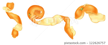 Orange peel spiral strips set 122626757