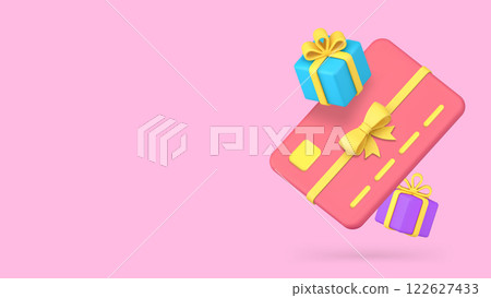 Credit debit card financial banking gift bonus banner copy space vector illustration Credit debit card financial banking gift bonus banner copy space vector illustration 122627433