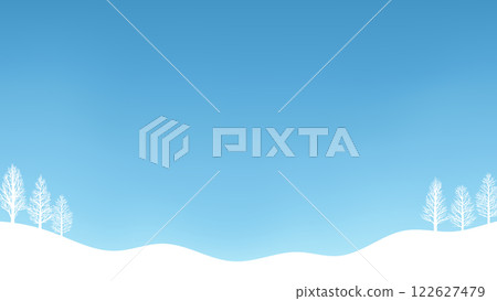 Snow scene background material 16:9 Blue sky 122627479