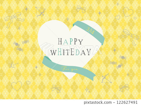白色情人節素材插畫設計_Argyle 01 白色情人節素材插畫設計_Argyle 01 122627491