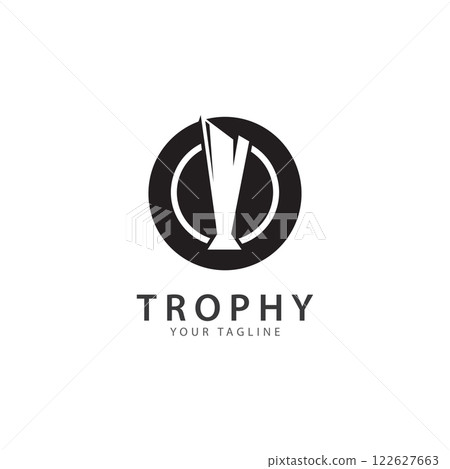 trophy logo vector illustration  winner award logo template 122627663