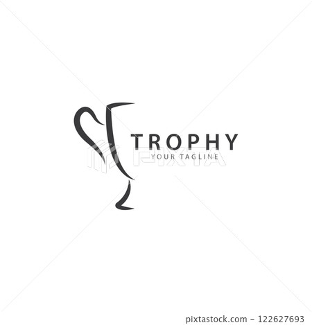 trophy logo vector illustration  winner award logo template 122627693