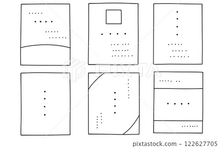 簡潔清爽的垂直名片套（線條描寫） 122627705