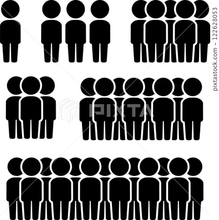 Pictogram of many people Pictogram of many people 122628053