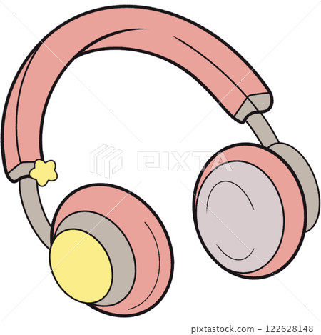 The illustration of a headphones The illustration of a headphones 122628148