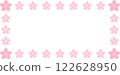 Simple line frame of cherry blossoms 122628950