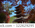 晴朗的天空和海壽山寺的國寶五重塔 122629295