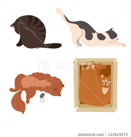 4 Funny pets, colorful vector characters 122629375