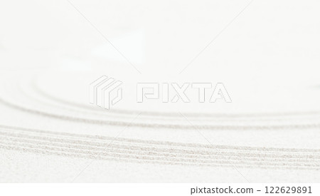 Zen Garden Sand White Background Japanese Balance Meditation Relax Buddhism Spirituality, Pattern Line Wave Mandala Mockup Spa Vacation Yoga Lifestyle Natural Summer, Texture Desert Coast Sea. Zen Garden Sand White Background Japanese Balance Meditation Relax Buddhism Spirituality, Pattern Line Wave Mandala Mockup Spa Vacation Yoga Lifestyle Natural Summer, Texture Desert Coast Sea. 122629891