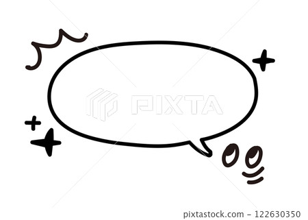 Amazing speech bubble. Monochrome, black and white. Text. Doodle. Handwritten. Funny text. Vector. 122630350