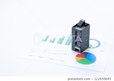 Business graph and corporate building 122630645