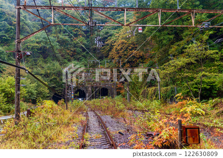[Gunma Prefecture] Exploring the Abt Road, where the Usui Third Bridge (Megane Bridge) is located, in autumn 122630809