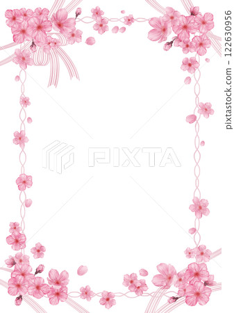 Sakura pink frame (vertical white background) Sakura pink frame (vertical white background) 122630956