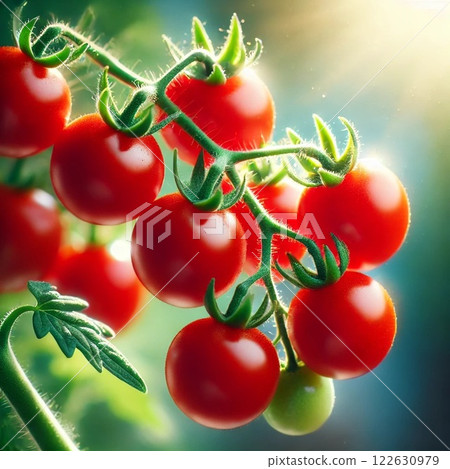 紅色櫻桃番茄菜園 122630979
