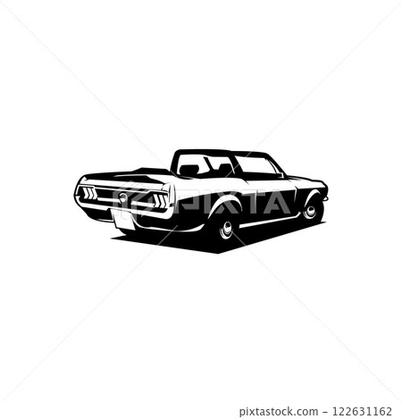 1967 ford mustang car vector. isolated from behind. best for logos, badges, symbols, icons, design stickers, t-shirt industry. available in eps 10 122631162