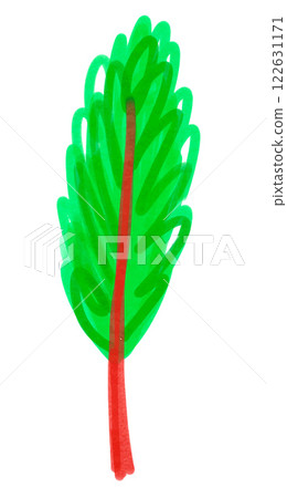 Child drawing doodle of tree Child drawing doodle of tree 122631171