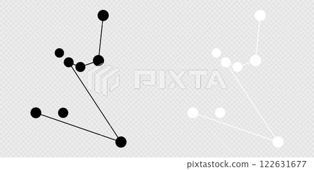 Hydrus constellation map set. Vector illustration. Hydrus constellation map set. Vector illustration. 122631677
