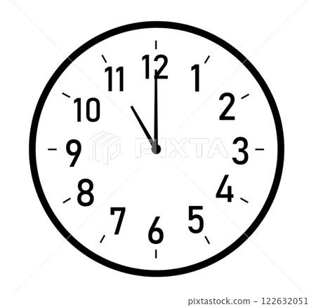 Simple clock illustration (11 o'clock) 122632051