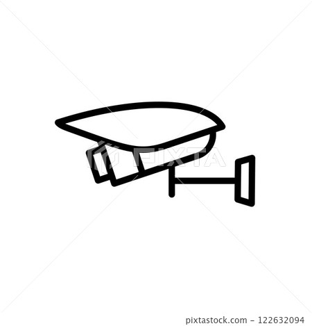 CCTV icon, video surveillance made linear style 122632094