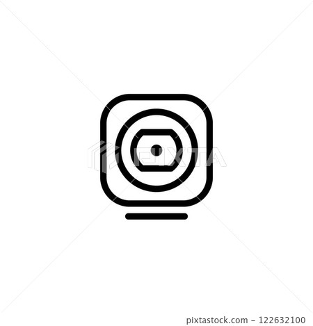 CCTV icon, video surveillance made linear style CCTV icon, video surveillance made linear style 122632100