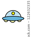 Simple spaceship illustration 122632335