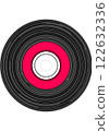 Retro cute record illustration red 122632336