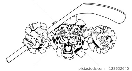 Jaguar Leopard Cheetah Panther Hockey Team Mascot 122632640