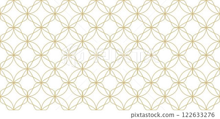 Seamless pattern with golden geometric shapes in Arabic style Seamless pattern with golden geometric shapes in Arabic style 122633276