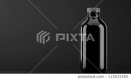 Elegant bottle, minimalist dark design 122633389