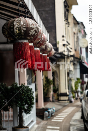 Chinese lantern in Phuket, Thailand. Travel, tourism Chinese lantern in Phuket, Thailand. Travel, tourism 122633505