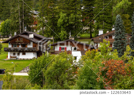 Summer scenery of Cortina d'Ampezzo, Italy Summer scenery of Cortina d'Ampezzo, Italy 122633643
