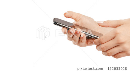 A person holds a smartphone modern digital communication and connectivity A person holds a smartphone modern digital communication and connectivity 122633928