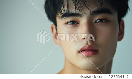 Portrait of a young, cool and refreshing male model 122634542
