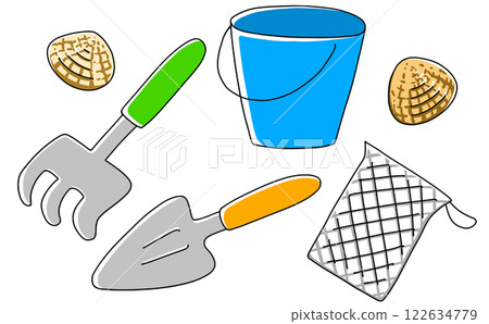 Loose and simple shellfish gathering set, solid color Loose and simple shellfish gathering set, solid color 122634779