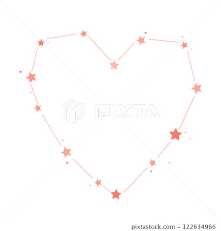Heart shape stars constellation. Love and Valentine Day concept. Vector isolated illustration Heart shape stars constellation. Love and Valentine Day concept. Vector isolated illustration 122634966