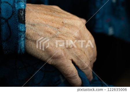 Close-up of a Well-Worn Hand Resting Peacefully Close-up of a Well-Worn Hand Resting Peacefully 122635006
