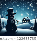Snow falling night 122635735