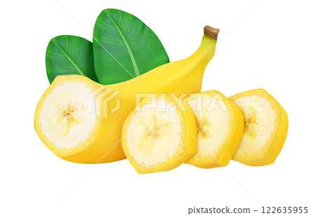 Realistic illustration of banana 122635955