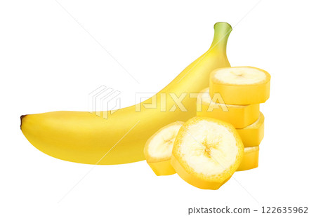 香蕉圖現實白色背景 122635962