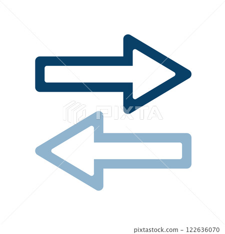 Two-way arrow icon illustration Two-way arrow icon illustration 122636070