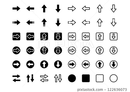 各種箭頭圖示插畫集 各種箭頭圖示插畫集 122636073