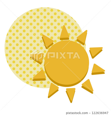 Yellow polka dots and sun 122636947