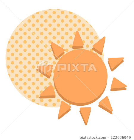 淺橙色圓點和太陽 122636949
